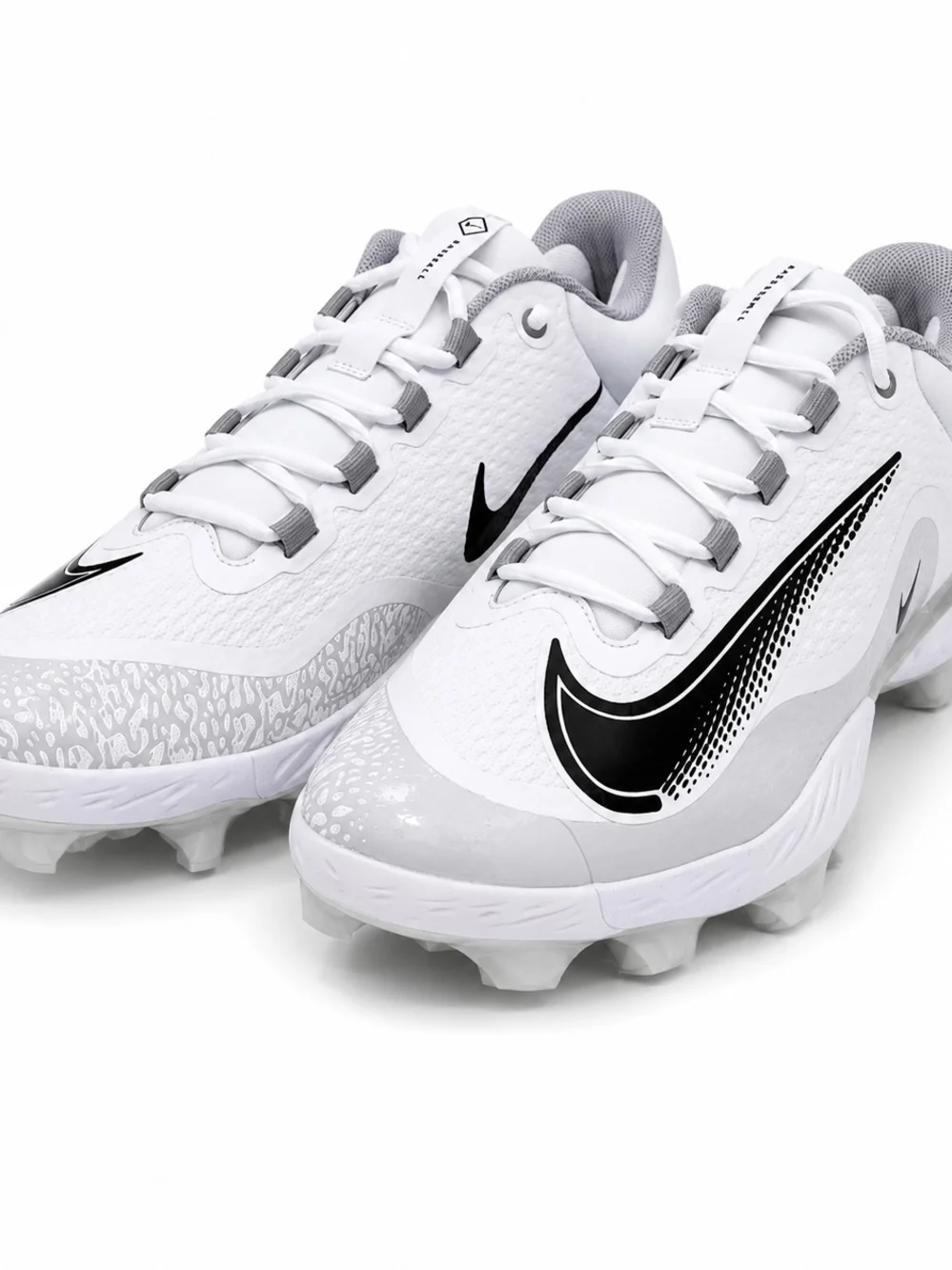 Nike Alpha Huarache 4 Elite Low Baseball Cleats White Gray Men's Size 14 NWOT
